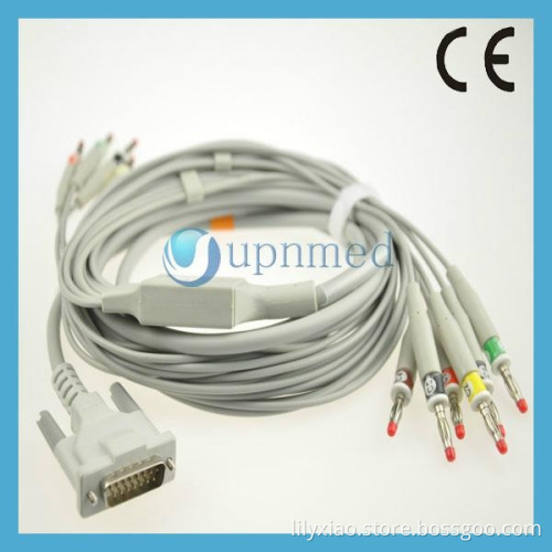 BIONET One Piece 10 LEAD EKG Cable With Lesdwires ,Banana,IEC